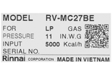 Bếp ga đôi Rinnai RV-MC27BE