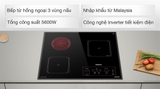 Bếp từ hồng ngoại ba vùng nấu lắp âm Nagakawa NAG1253M