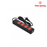 Ổ cắm điện quang ĐQ ESK 2BR 42ECO (4lỗ, 2chấu, dây 2m, màu đen đỏ).
