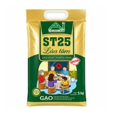 Gạo ST25 lúa tôm, gạo ngon thượng hạng-AI, túi (5kg),