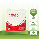 Giấy ăn Cat Luxury Paper Napkin-Tissue (320*320mm/100tờ, 1 lớp).