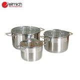 Bộ nồi inox Elmich EL-2473 size 16,20,24cm.