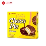 Bánh choco pie vị chuối, Lotte-Hàn Quốc, hộp (336g),