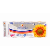Giấy vệ sinh Hà Nội silk cao cấp, có lõi (10 cuộn, 4 lớp).