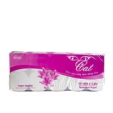 Giấy vệ sinh Cat, không lõi (10cuộn, 3lớp),