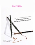 Chì Định Hình Mày Silkygirl Perfect Brow Liner & Powder - 01 Natural Brown 0.6g