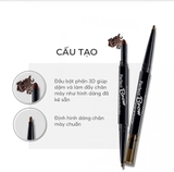 Chì Định Hình Mày Silkygirl Perfect Brow Liner & Powder - 01 Natural Brown 0.6g