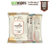Khăn Ướt Tẩy Trang EcoWipes Tinh Chất Dưa Leo Gói 25 Tờ