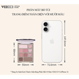 Bảng Phấn Mắt 10 Ô Veecci Hồng Nhũ Mịn Dễ Tán Mini 4.2g