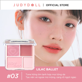 Bảng Phấn Má Hồng Bắt Sáng Judydoll 4 Ô Tông Lì 9g