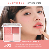 Bảng Phấn Má Hồng Bắt Sáng Judydoll 4 Ô Tông Lì 9g