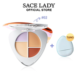 Bảng Kem Che Khuyết điểm Sace Lady Chống Thấm Nước Giúp Hiệu Chỉnh Màu Da 5.6g