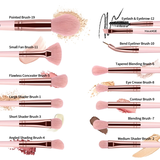 Bộ 13 Cọ Trang Điểm Maange Cao Cấp (Không Kèm Hộp) 5818HQ Đen