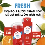Combo Gel Tắm Gội Old Spice Hair & Body Wash 532ml + Sáp Khử Mùi Old Spice Pure Sport 85g