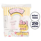 Bông Tẩy Trang Mihoo Kokimi Bông Tròn Túi 210 miếng