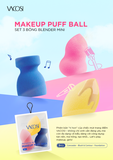 Set 3 Bông Phấn Mini Blender Vacosi Makeup Puff Ball PH05