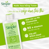 Nước Cân Bằng Simple Soothing Facial Toner Không Chứa Cồn Giúp Làm Dịu Da 200ml