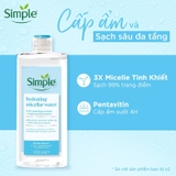 Nước Tẩy Trang Simple Sạch Sâu, Cấp Ẩm Đa Tầng 400ml