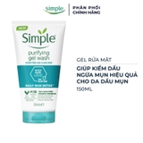 Gel Rửa Mặt Simple Purifying Daily Skin Detox Dành Cho Da Dầu và Da Nhạy Cảm 150ml