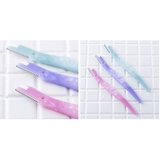 Set 3 Dạo Cạo Lông Mày KAI Lưỡi Đơn Thân Nhựa CBM-3P