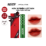 Son Kem Lì Merzy The First Velvet Tint 4.5g (V6 green vỏ xanh, Hộp đỏ kèm ruy băng) Đỏ Gạch