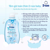 Sữa Tắm Và Gội Cho Bé D-Nee Organic 380ml