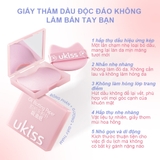 Hộp Giấy Đổ Dầu Hương Hoa Hồng Kèm Gương 100 Miếng