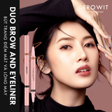 Bút Trang Điểm Mắt Và Mày Browit Duo Brow And Eyeliner 3 Colors 0.35ml+0.2ml