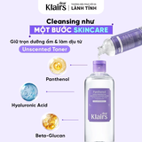 Nước Tẩy Trang Dear Klairs Supple Preparation Unscented Cleansing Water 400ml