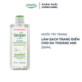 Nước Tẩy Trang Simple Micellar Cleansing Water Làm Sạch và Cấp Ẩm Cho Da