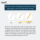 Tinh Chất Dear Klairs Dưỡng Sáng Và Làm Đều Màu Da Freshly Juiced Vitamin Drop 35ml