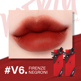 Son Kem Lì Merzy The First Velvet Tint 4.5g (V6 green vỏ xanh, Hộp đỏ kèm ruy băng) Đỏ Gạch