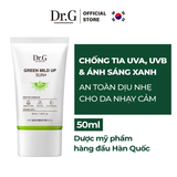 Kem Chống Nắng Vật Lý, Chống Ánh Sáng Xanh, Hỗ Trợ Trị Mụn Dành Cho Da Nhạy Cảm Dr.G Green Mild Up Sun SPF 50+ PA++++