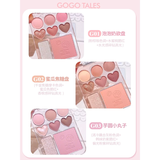 Bảng Phấn Mắt Má 8 Ô Gogo Tales Stick Sweet Heart Powder Blusher 9.5g