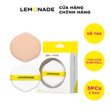 Bộ 3 Bông Phấn Tán Nền Lemonade Cushion Puff Set (3pcs)