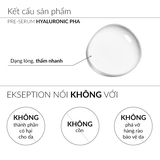 Pre-Serum Hyaluronic 2% PHA 5% Ekseption Giảm Nếp Nhăn, Thu Nhỏ Lỗ Chân Lông Và Căng Bóng 75ml