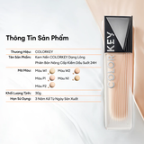 Kem Nền Colorkey Dạng Lỏng Cho Lớp Trang Điểm Lì Mỏng Nhẹ và Lâu Trôi 30g