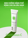 Kem Chống Nắng Phổ Rộng Cho Da Dầu Mụn Cell Fusion C Advanced Clear Sunscreen 100 SPF50+ 50ml