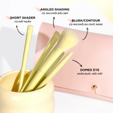 Bộ Cọ Cá Nhân 10 Cây & Ví Hồng Vacosi Candy Puffy Brush Set - BC34