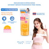 Kem Chống Nắng MizuMi UV Body Serum 180ml Không Mùi
