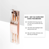 Bộ Kit 3 Cọ Chân Mày Vacosi SC01, Phiên Bản Golden Dragon