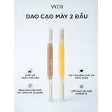 Set 2 Dao Cạo Mày 2 Đầu Vacosi Vàng Nâu DC17