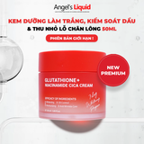 Kem Làm Trắng, Kiểm Soát Dầu, Nhỏ Lỗ Chân Lông Angel's Liquid Glutathione Plus Niacinamide Cica Cream 50ml
