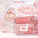 Khăn Ướt Cho Bé Happy Kids EcoWipes Không Mùi