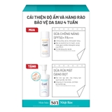 Combo Curél (Sữa Chống Nắng UV SPF50+ PA+++ 60ml Tặng Sữa Rửa Mặt Cấp Ẩm Chuyên Sâu Dạng Bọt 90ml)
