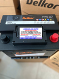 Bình Ắc Quy Delkor DIN 56030 (12V - 45Ah). Bình Acquy Khô miễn bảo dưỡng. Hàng nhập khẩu Hàn Quốc.