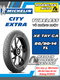 MICHELIN CITY EXTRA 80/90-14 - VỎ KHÔNG RUỘT
