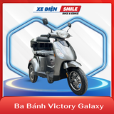 Xe ba bánh điện Victory Galaxy màu xám ghi, xe ba bánh điện cho người già