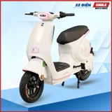 Xe Điện DKBike Ez2 màu trắng hồng