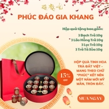 SET TRÀ QUÀ TẶNG "PHÚC ĐÁO GIA KHANG" MÀU ĐỎ